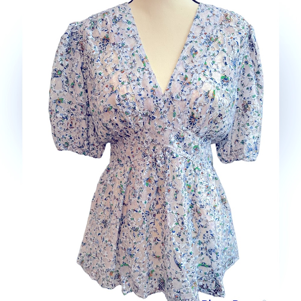 Tory Burch lace peplum top